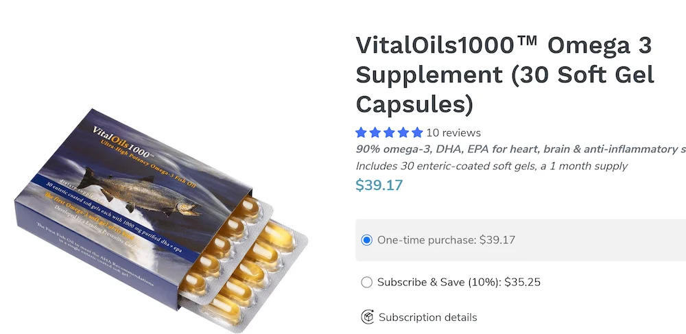 "VitalRemedy" Example product (VitalOils1000)