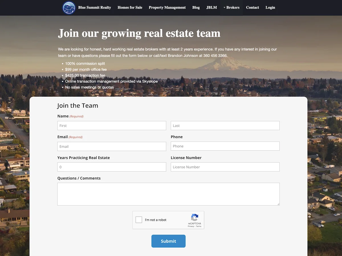 blue summit contact us form