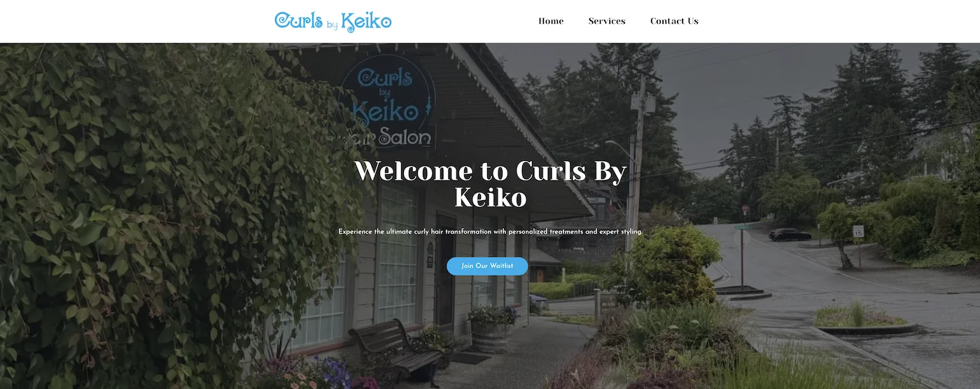 Curls By Keiko homepage