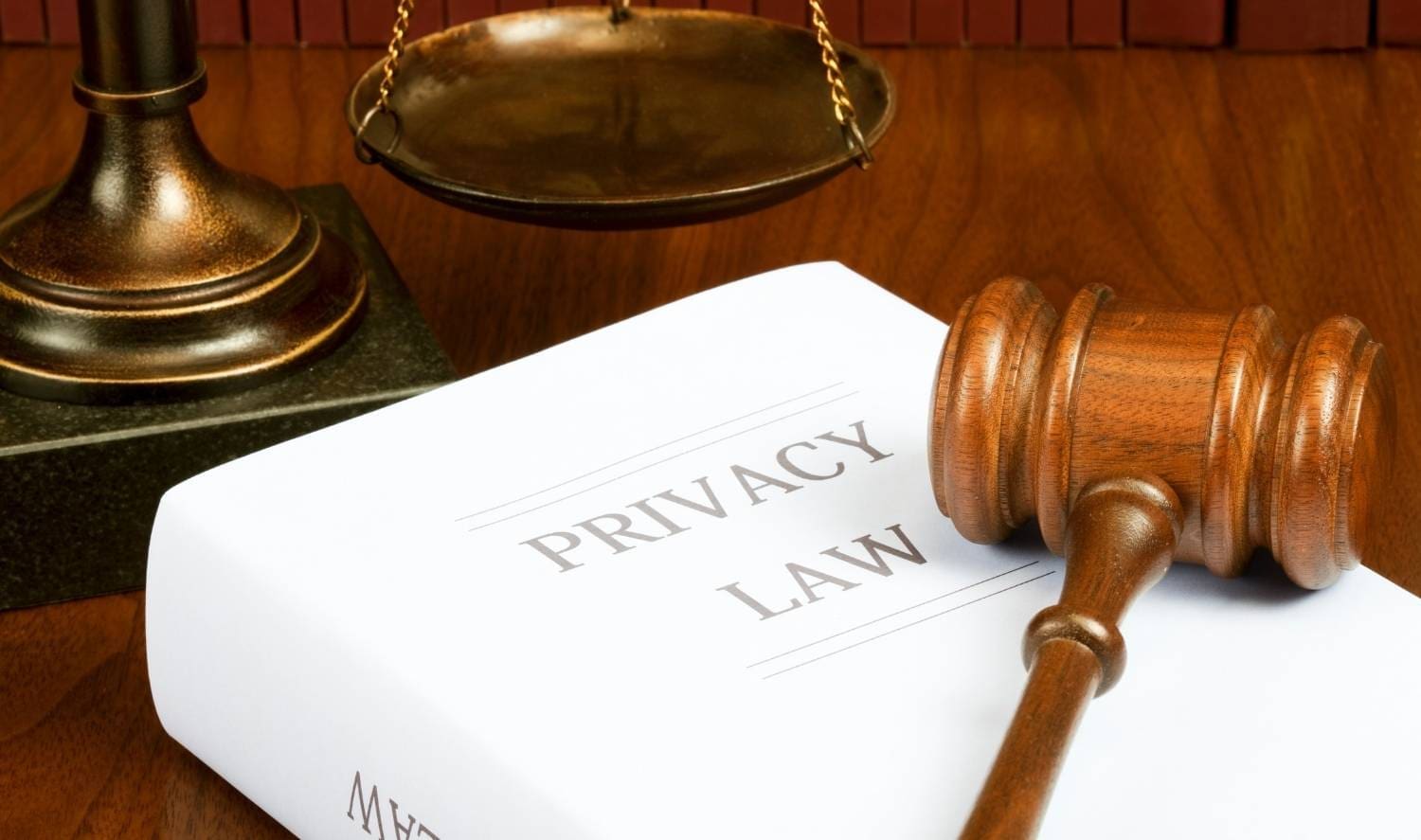 Iowa Privacy Law Privacy Law book with a mallet on top