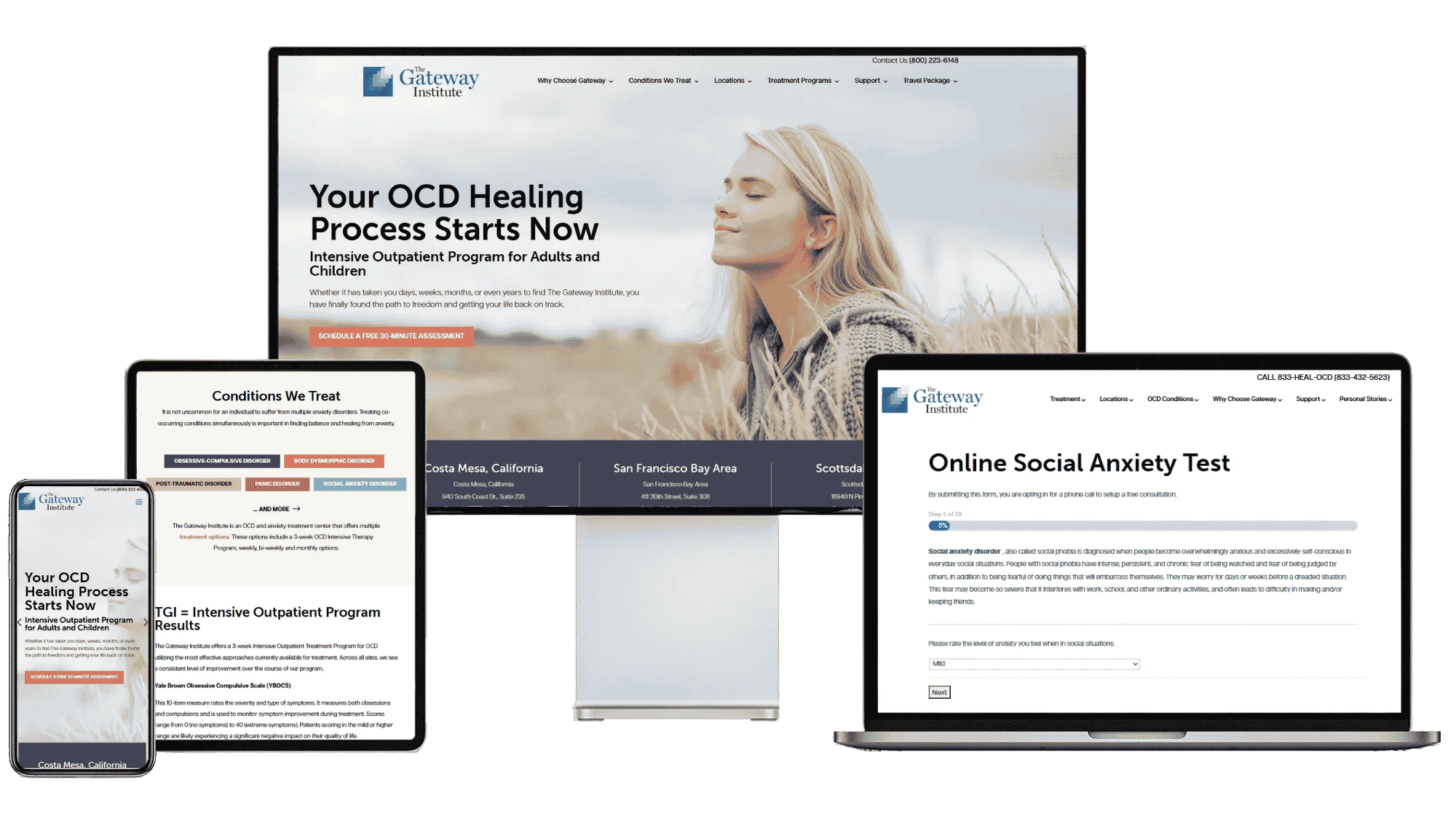 Gateway OCD on desktop, mobile, tablet