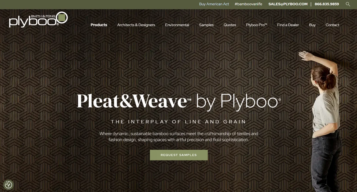 Plyboo pleat and weave